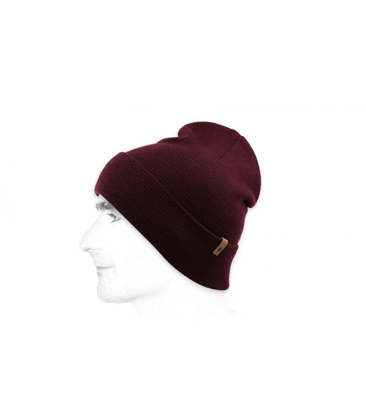 burgundy Fjällräven wool beanie Classic Knit dark garnet